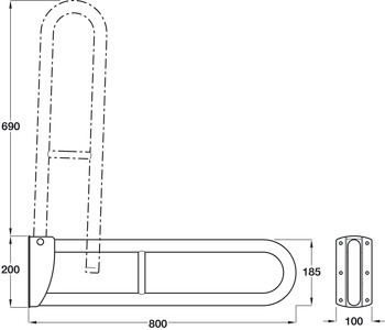 Toilet Fittings Set for Disabled Persons Nyma Pro Doc 'M' pack Low level version - view 4