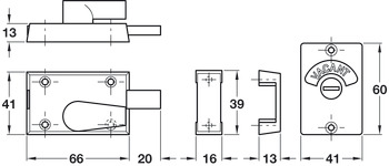 Indicator Bolt Surface Throw Over Zinc Alloy SN - view 2