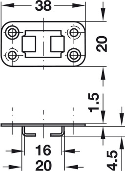 Bar Guide for Screw Fixing Steel Galvanized - view 2