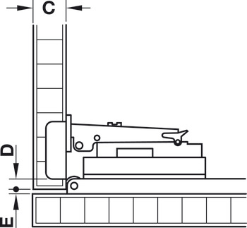 Accuride 1432 35mm Hinge Set-Inset - view 2