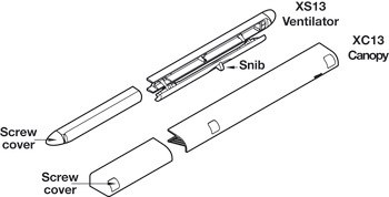 Slot Ventilator Plastic Trimvent Select XS13 Deflects air up down or both and straight Vent length 411 mm canopy length 411 mm white - view 2