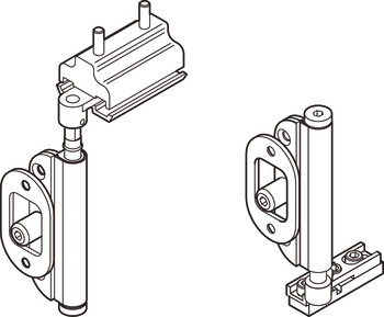 Pivot Set for Folding Patio Doors Slido Fold 100-U Top hung end folding system Gold finish