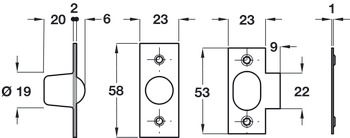 Bales Catch Sprung Ball Bearing Mild Steel Electro brassed - view 2