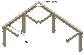 Flexi Corner Set for Flexi Height Adjustable Worktop System Ropox White finish