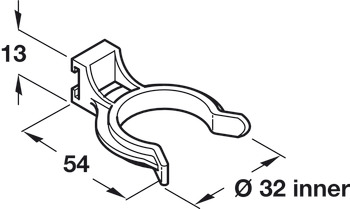 Plinth Clip for 637.47.710 Plastic White - view 2