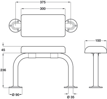 Toilet Fittings Set for Disabled Persons Nyma Pro Doc 'M' pack Low level version - view 2