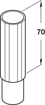 Plinth Shaft Extension 50mm Plastic Black - view 4