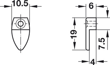 Mirror Clip Oval Plastic Trans - view 3