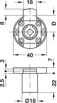 Symo3000 Inlaid Flap Lockcase DR Zinc Alloy NP - view 2