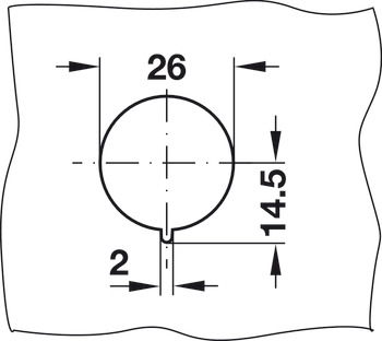 Cylinder Lock Push+Turn H1 - view 2