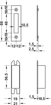 Startec Mort Cyl Deadlock 55/84 Sqr SSS - view 3
