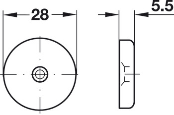 Door Holder Pull 20 kg for Floor Mounting Magnetic Brown - view 2