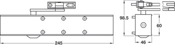Emergency Release Door Stop for use with Double Action Pivot Sets Allows double action door to operate as a single swing Stainless steel - view 3