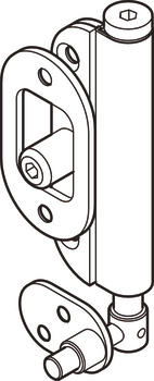 Intermediate Pivot Hinge for Folding Patio Doors Slido Fold 100-U Top hung end folding system Satin finish
