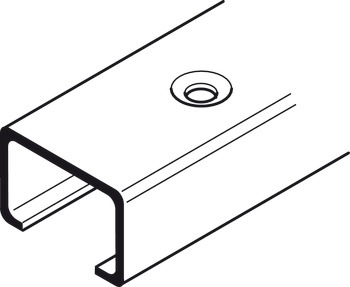 Top Safety Guide Channel for Sliding Interior and Exterior Doors Straightaway Bottom Rolling System Length 2100 mm