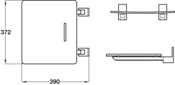 Shower Seat Slimline Aluminium Nyma Style White finish - view 2