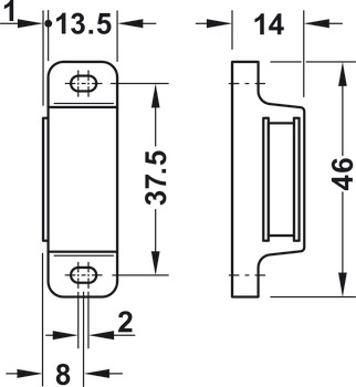 Magnetic Catch Counterpiece SF 4kg NP - view 3