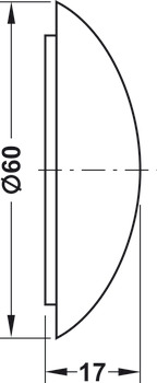 Wall Bumper D60X17mm Plastic White - view 2