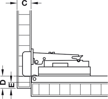 Accuride 1432 40mm Hinge Set-Overlay - view 2