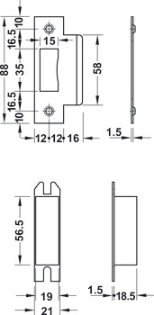 Startec Mort Latch 55/84 Sqr SSS - view 4