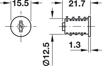 Symo Uni Obj Cyl Core Master Key MK4 Key - view 2