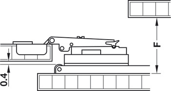 Accuride 1432 40mm Hinge Set-Overlay - view 3