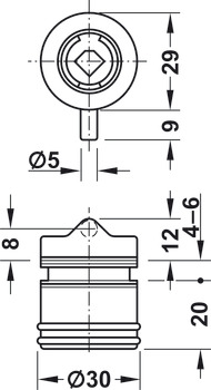 Symo3000 Gls Dr Lock Hinged Dr SF MNP - view 2