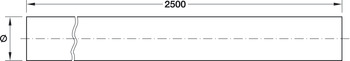 Railing Tube Straight Bar Railing System Ø 25-51 mm length 2500-5000 mm Ø 38 mm length 5000 mm satin stainless steel finish - view 3