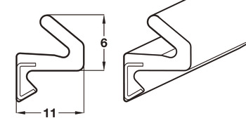 Frame Perimeter Seal for Folding Patio Doors Slido Fold 100-U Top hung end folding system Length 15 m brown finish