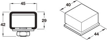 Track Stopper for Sliding Internal or External Doors Straightaway Bottom rolling system Rubber stop block with steel fittings