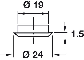 Cylinder Rosette D18mm Brass B.Nickel - view 2
