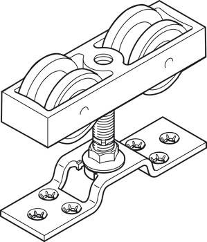 Fitting Set for Sliding Interior Doors Hawa-Junior 120/A Top hung system For 1 door - view 4