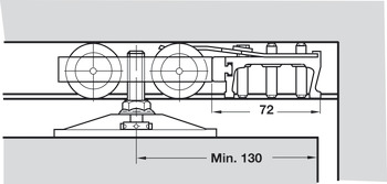 Complete Set for Sliding Interior Doors Hawa-Junior 80 Top hung system For 1 door Junior 80/Z with SoftMove 80 - view 3
