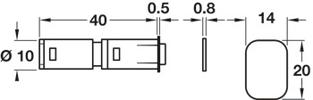Push Magnetic-Add Catch wo Eject Pin - view 5