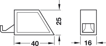 PUSH Door Catch - Door Catch Plastic Grey - view 4