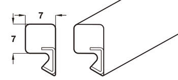 Door Perimeter Seal for Folding Patio Doors Slido Fold 100-U Top hung end folding system Length 6 m brown finish