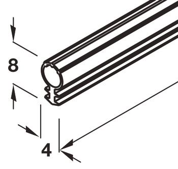 Seal for Folding Interior Partition Doors Hawa-Centerfold 80/H Top hung centre folding system Length 10 m