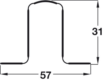 Rearguard Finger Guard 1960mm Plastic White - view 2