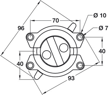 Table Connector Bench-Type Zinc Alloy Universal Nickel plated - view 3