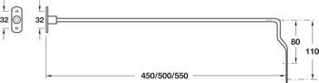 Filing Rails with Stop Rails for Drawer Length 450-550 mm Screw fixing For drawer length 450 mm - view 2
