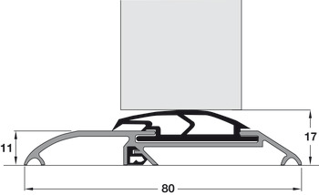 Threshold Seal 1829mm Aluminium/EPDM - view 2
