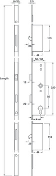 please look Brass bolts zinc plated steel forend - view 2