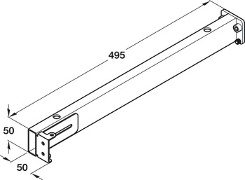Support for Worktop for Flexibasic and Flexi Height Adjustable Worktop System Ropox White finish - view 2