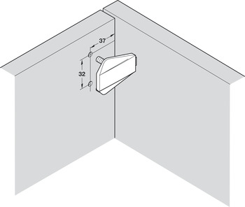 Door Stop with Two Dowels for Series Drilled Holes For series drilled holes Transparent - view 3