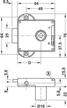 Symo3000 Std Nova Lockcase 40/8mm NP - view 2