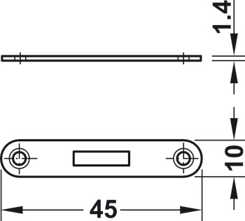 Hook Bolt Mortice Lock BS 9mm UH Steel Brz - view 3