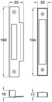 Sashlock RebateSet 13mm 3 Lvr Mortice NP - view 4