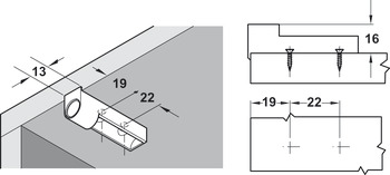 Adapter Housing Linear for Soft Close Mechanism Häfele Grey - view 2
