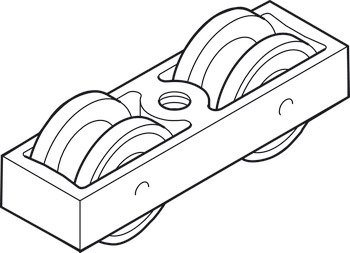 Fitting Set for Sliding Interior Doors Hawa-Junior 120/B Top hung system for low headroom doors For 1 door - view 4