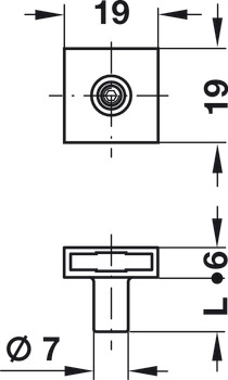 Arresting Pin for General Purpose Use Symo 3000 for central locking rotary lock length: 9 mm - view 3